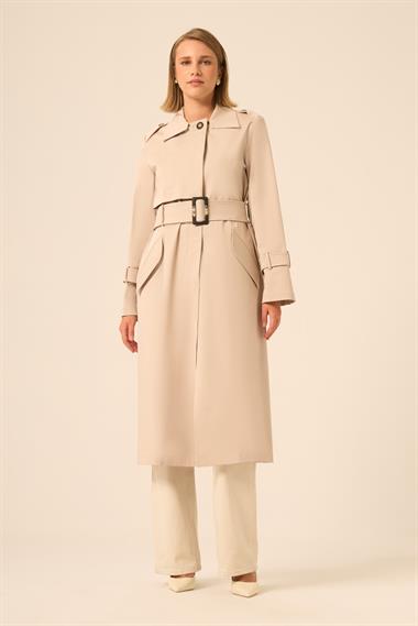 FTZ Women Kadın Trenç Kaban  Beige 31211