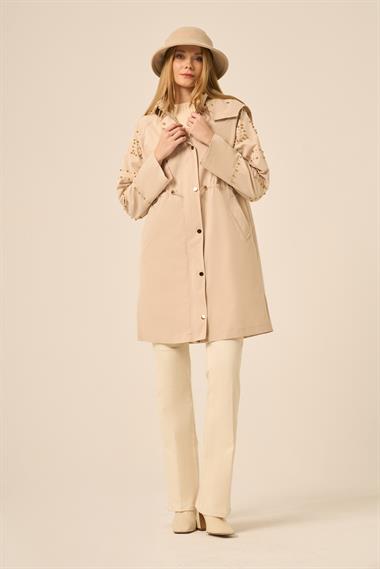 FTZ Women Kadın Trenç Kaban  Beige 31217