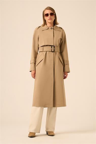 FTZ Women Kadın Trenç Kaban  Vizon 31211