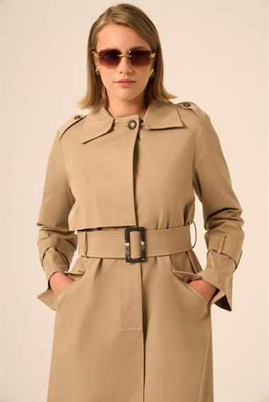 FTZ Women Kadın Trenç Kaban  Vizon 31211