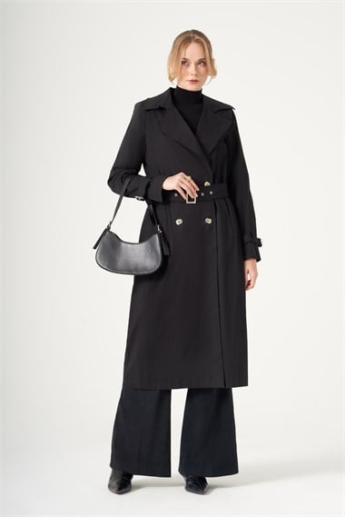 FTZ Women Kadın Trençkot  Siyah 31593