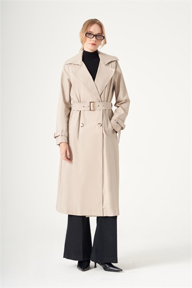 FTZ Women Kadın Trençkot  Taş 31593