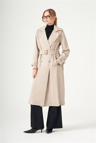 FTZ Women Kadın Trençkot  Taş 31593