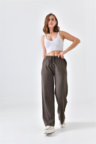 FTZ Women Kadın Triko Pantolon  Kahve 20078