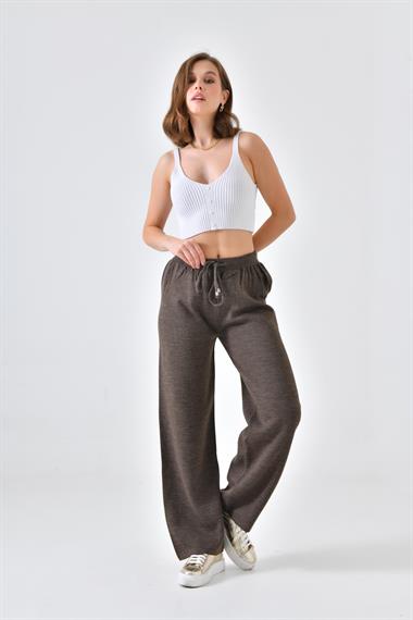 FTZ Women Kadın Triko Pantolon  Kahve 20078