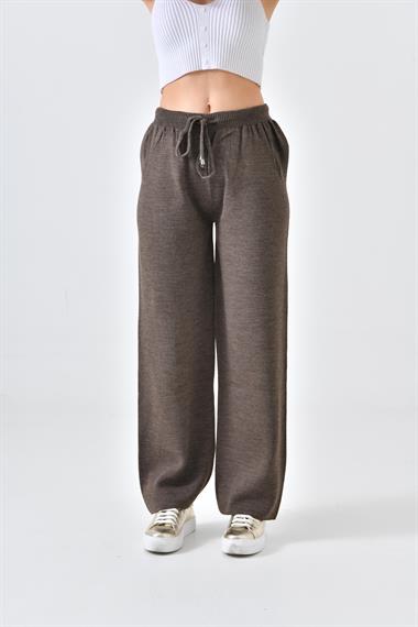 FTZ Women Kadın Triko Pantolon  Kahve 20078