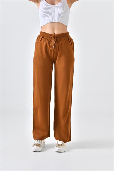 FTZ Women Kadın Triko Pantolon  Taba 20078