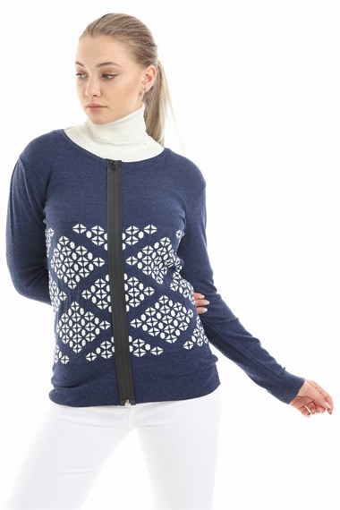 FTZ Women Kadın triko  İndigo 21-1041