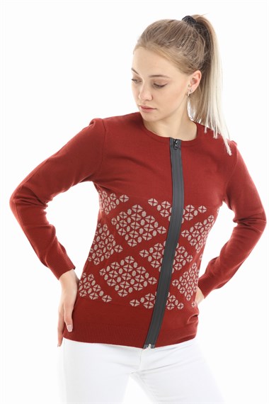 FTZ Women Kadın triko  Kiremit 21-1041