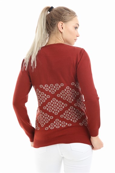 FTZ Women Kadın triko  Kiremit 21-1041