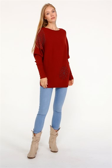 FTZ Women Kadın triko  Kiremit 21-1226