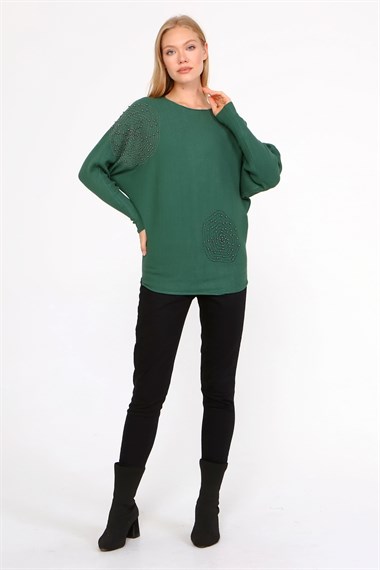 FTZ Women Kadın triko  Zümrüt 21-1226