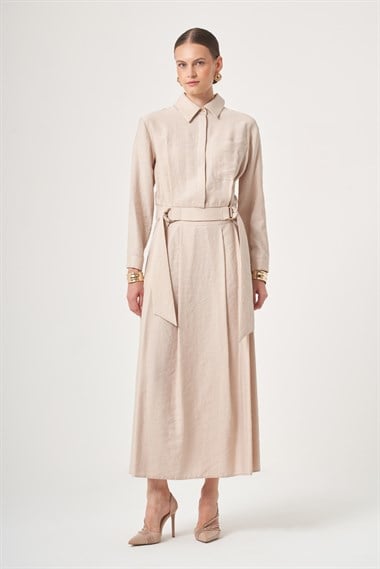 FTZ Women Kadın Tulipa Etekli Takım  Beige 31435