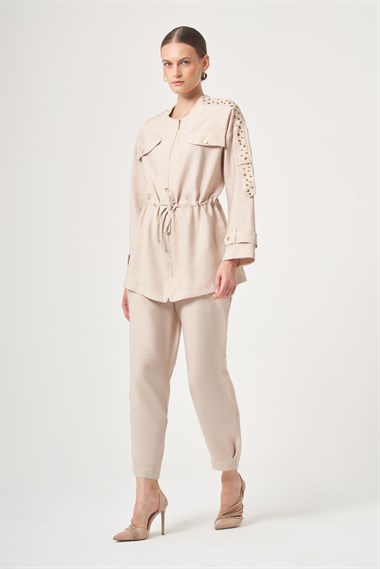 FTZ Women Kadın Tulipa Takım  Beige 31428