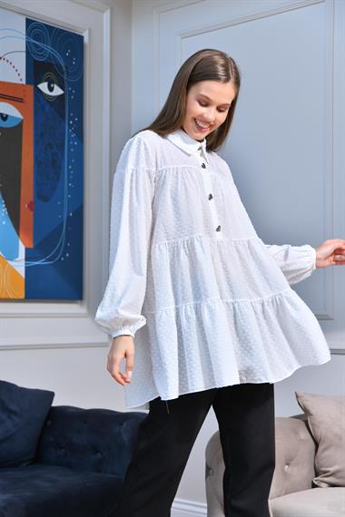 FTZ Women Kadın Tunik  Ekru 30522