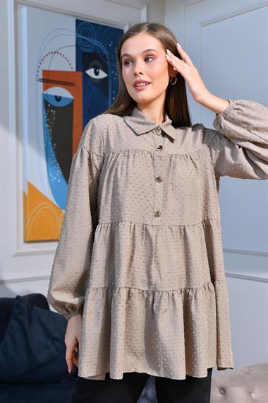 FTZ Women Kadın Tunik  Vizon 30522