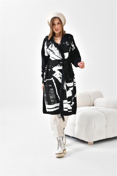 FTZ Women Kadın Uzun Saçaklı Giyçık  Siyah 21-6053