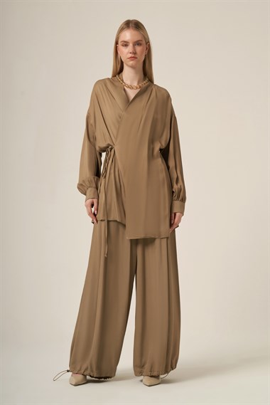 FTZ Women Kadın Valencia Krovaze Takım  Beige 31348