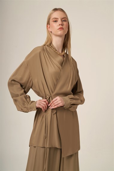 FTZ Women Kadın Valencia Krovaze Takım  Beige 31348