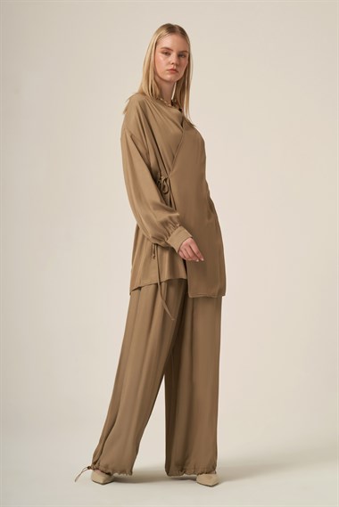 FTZ Women Kadın Valencia Krovaze Takım  Beige 31348