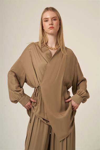 FTZ Women Kadın Valencia Krovaze Takım  Beige 31348