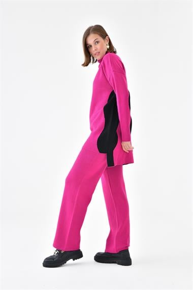 FTZ Women Kadın Yan Detaylı İkili Takım  Fuşya 20644