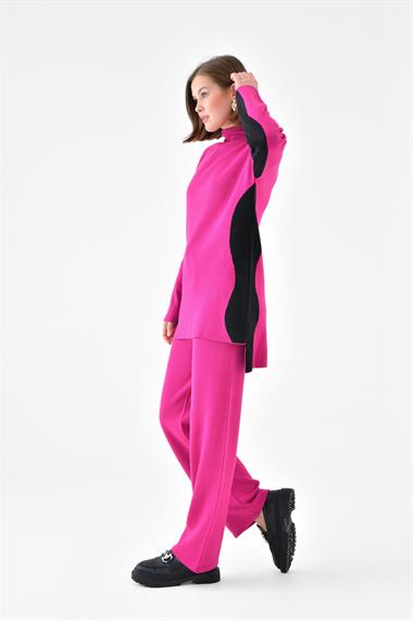 FTZ Women Kadın Yan Detaylı İkili Takım  Fuşya 20644