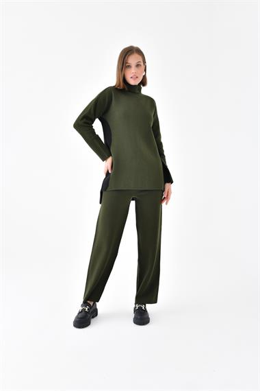FTZ Women Kadın Yan Detaylı İkili Takım  Haki 20644