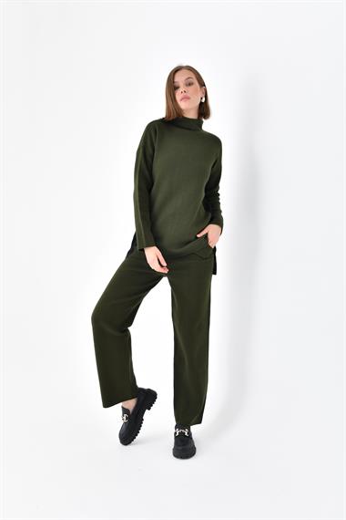 FTZ Women Kadın Yan Detaylı İkili Takım  Haki 20644