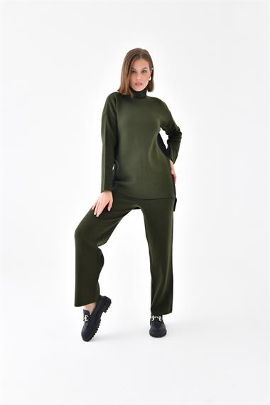FTZ Women Kadın Yan Detaylı İkili Takım  Haki 20644