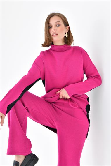 FTZ Women Kadın Yan Detaylı İkili Takım  Fuşya 20644