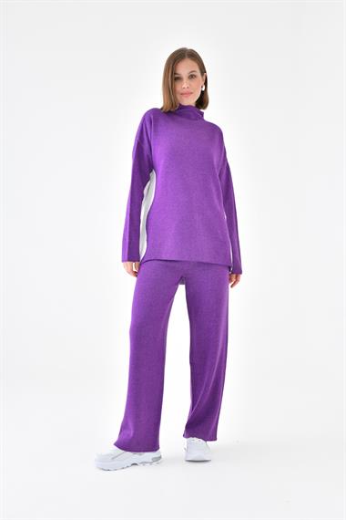 FTZ Women Kadın Yan Detaylı İkili Takım  Mor 20644