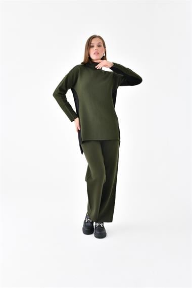 FTZ Women Kadın Yan Detaylı İkili Takım  Haki 20644
