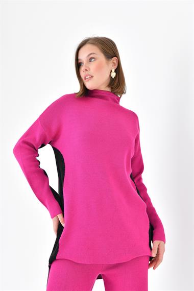 FTZ Women Kadın Yan Detaylı İkili Takım  Fuşya 20644