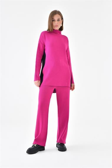 FTZ Women Kadın Yan Detaylı İkili Takım  Fuşya 20644