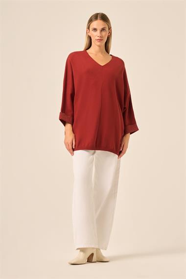 FTZ Women Kadın Yarasa Kesim Tunik  Bakır 20724