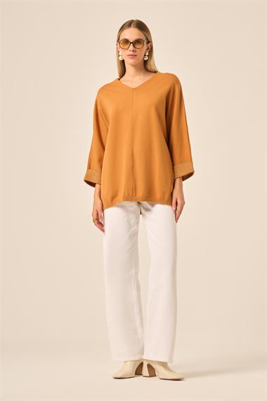 FTZ Women Kadın Yarasa Kesim Tunik  Soğan 20724