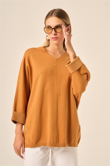 FTZ Women Kadın Yarasa Kesim Tunik  Soğan 20724