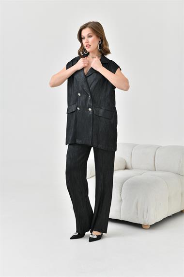 FTZ Women Kadın Yelekli Takım  Siyah 30783