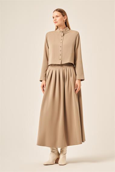 FTZ Women KADIN ZEUS  ETEKLİ TAKIM  Beige 31207