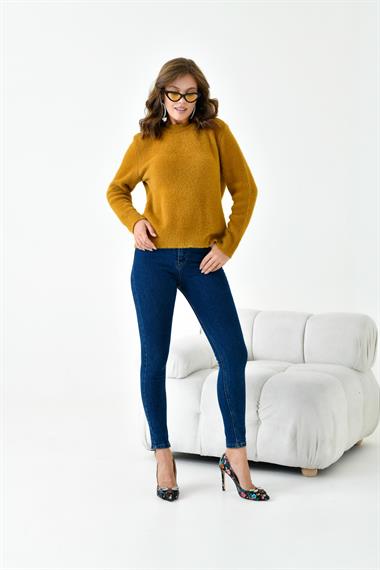 FTZ Women Kadın Sıfır Yaka  Hardal 20944