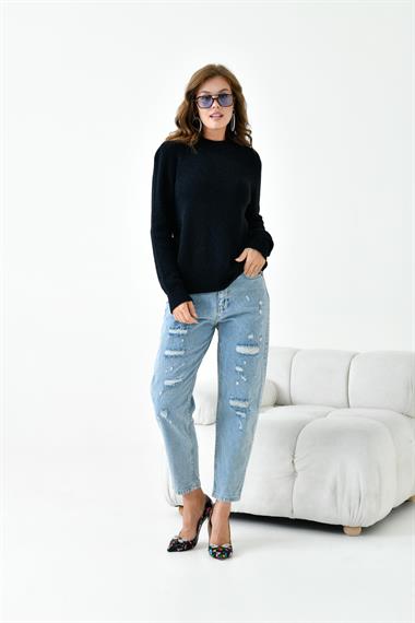 FTZ Women Kadın Sıfır Yaka  Siyah 20944