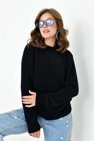 FTZ Women Kadın Sıfır Yaka  Siyah 20944