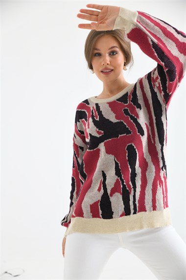 FTZ Women Kadın Karışık Desen Tunik  Taş 20077