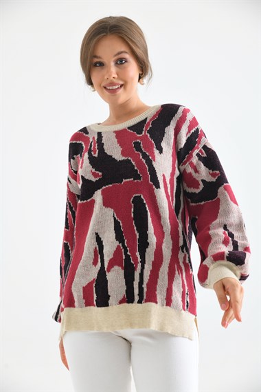 FTZ Women Kadın Karışık Desen Tunik  Taş 20077