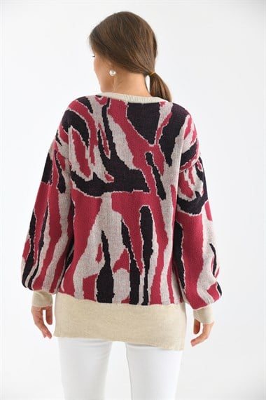 FTZ Women Kadın Karışık Desen Tunik  Taş 20077