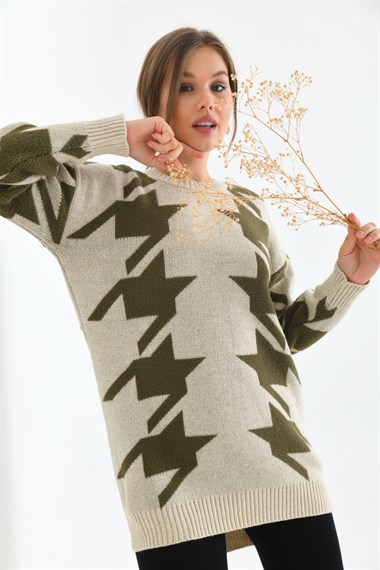 FTZ Women Kadın Kazayağı Detaylı Bluz  Taş 20031