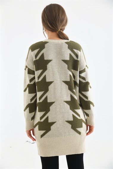 FTZ Women Kadın Kazayağı Detaylı Bluz  Taş 20031