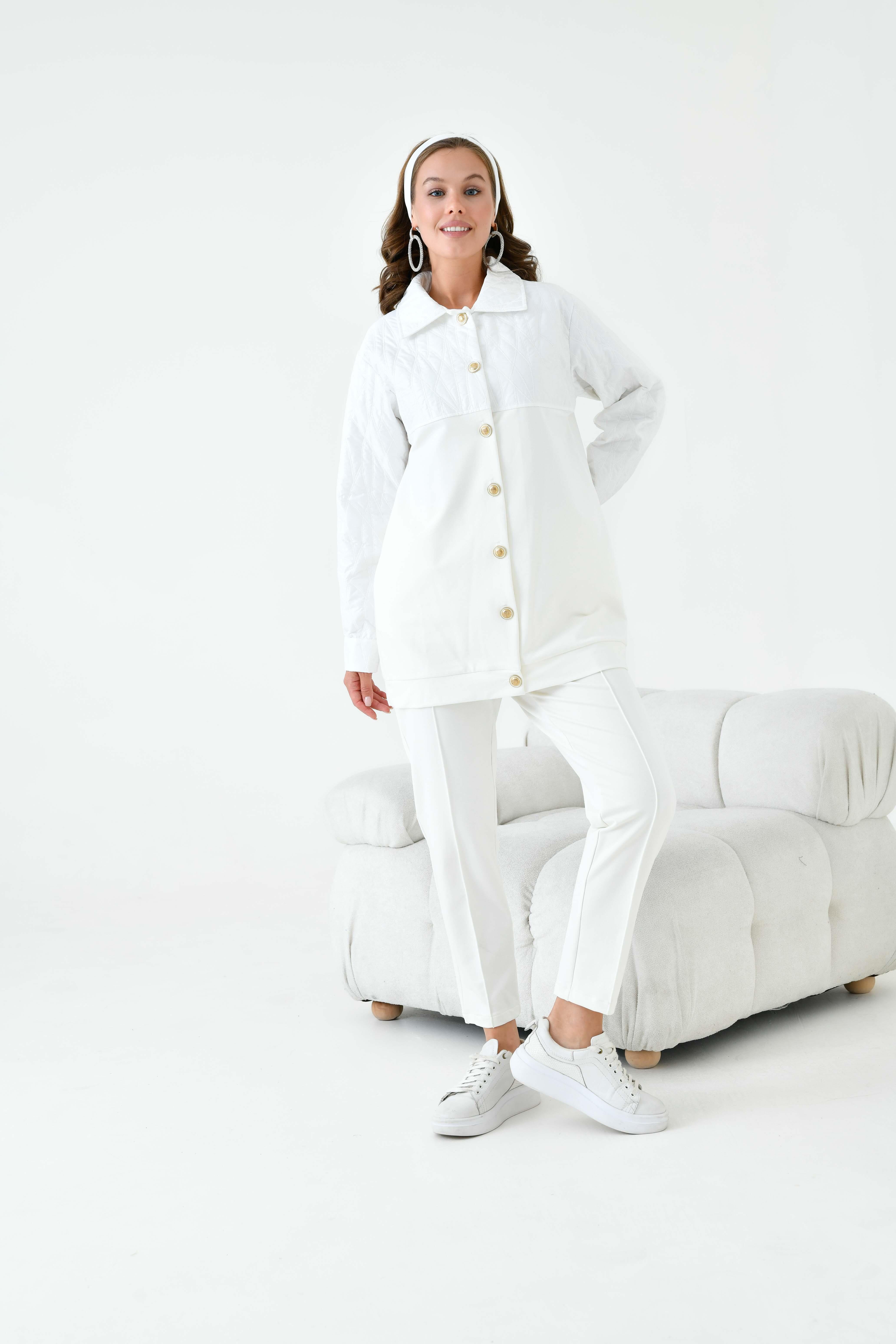 Ftz Bayan Capitone Takım Ekru 30909