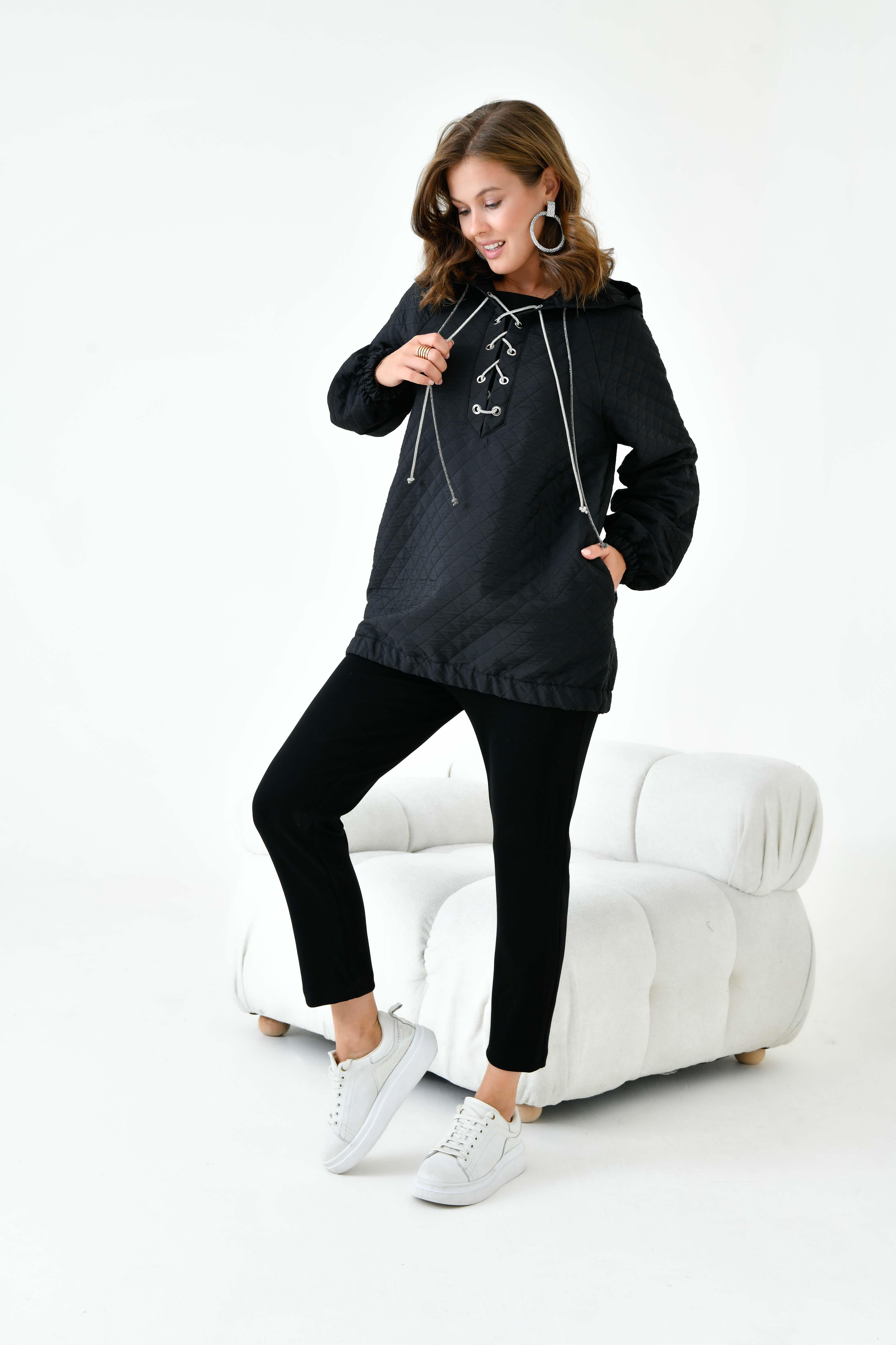 Ftz Bayan Kapitone Takım Siyah 30903